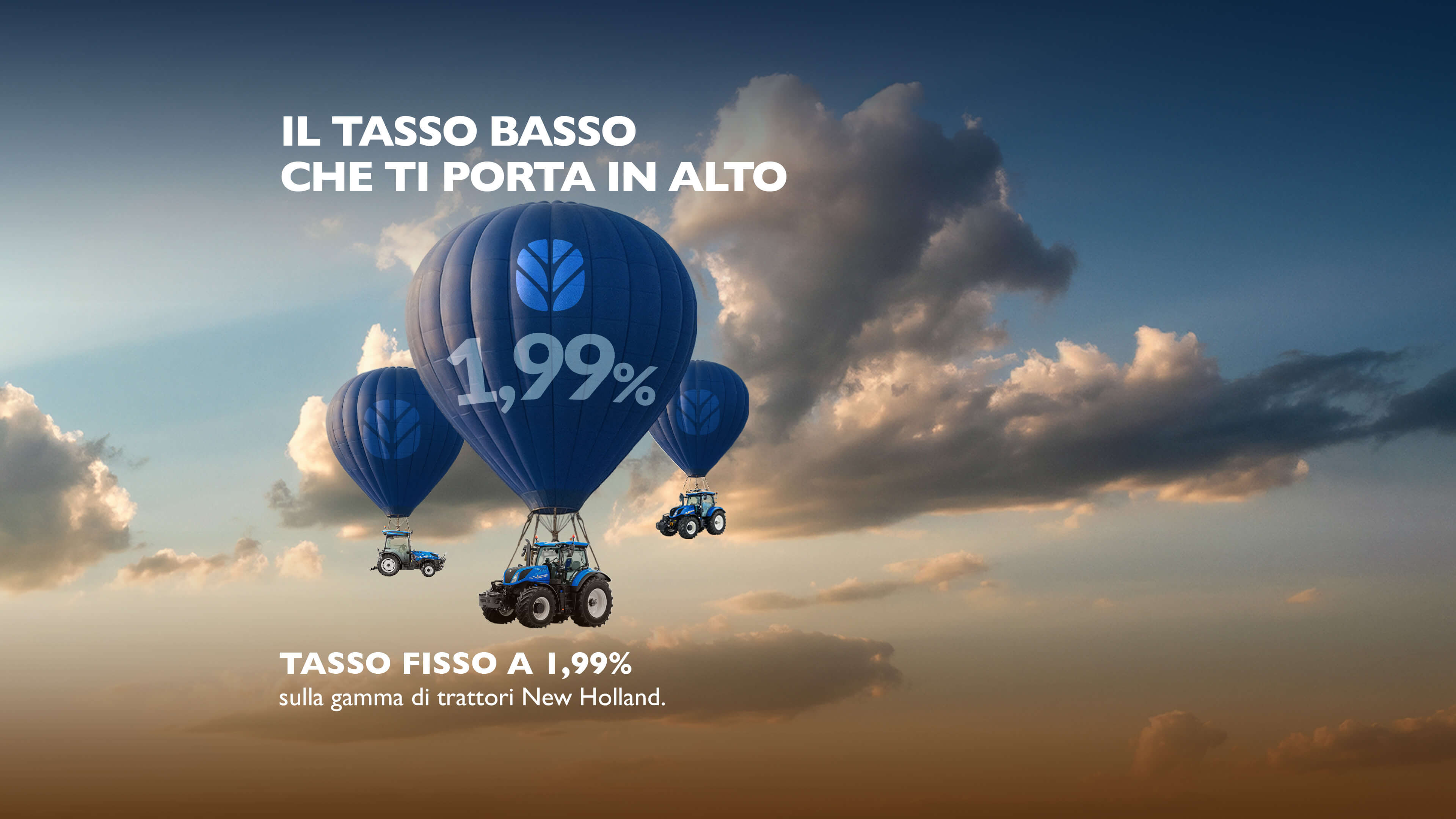Tasso fisso 1,99% su tutta la gamma di trattori New Holland.